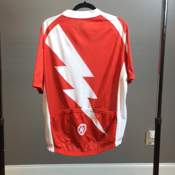 NWOT XL Nashbar red flash bicycle jersey - Picture 2 of 16